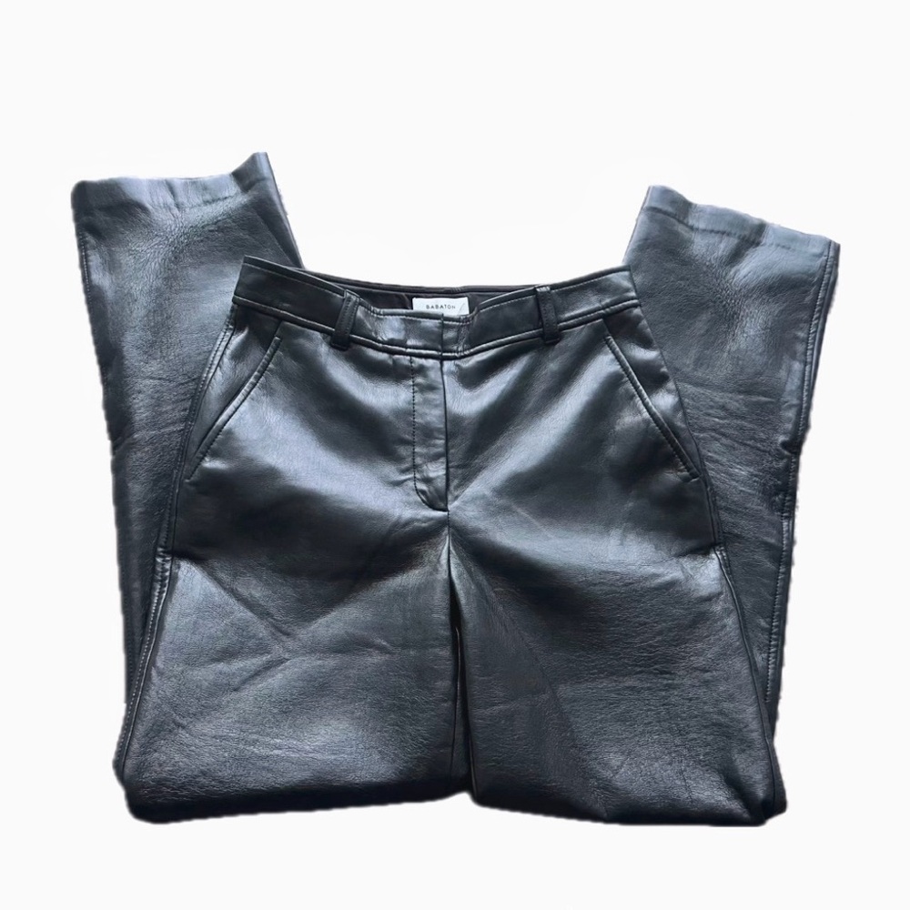 Artizia Babaton Command Full Length Vegan Leather Pant - Size 4